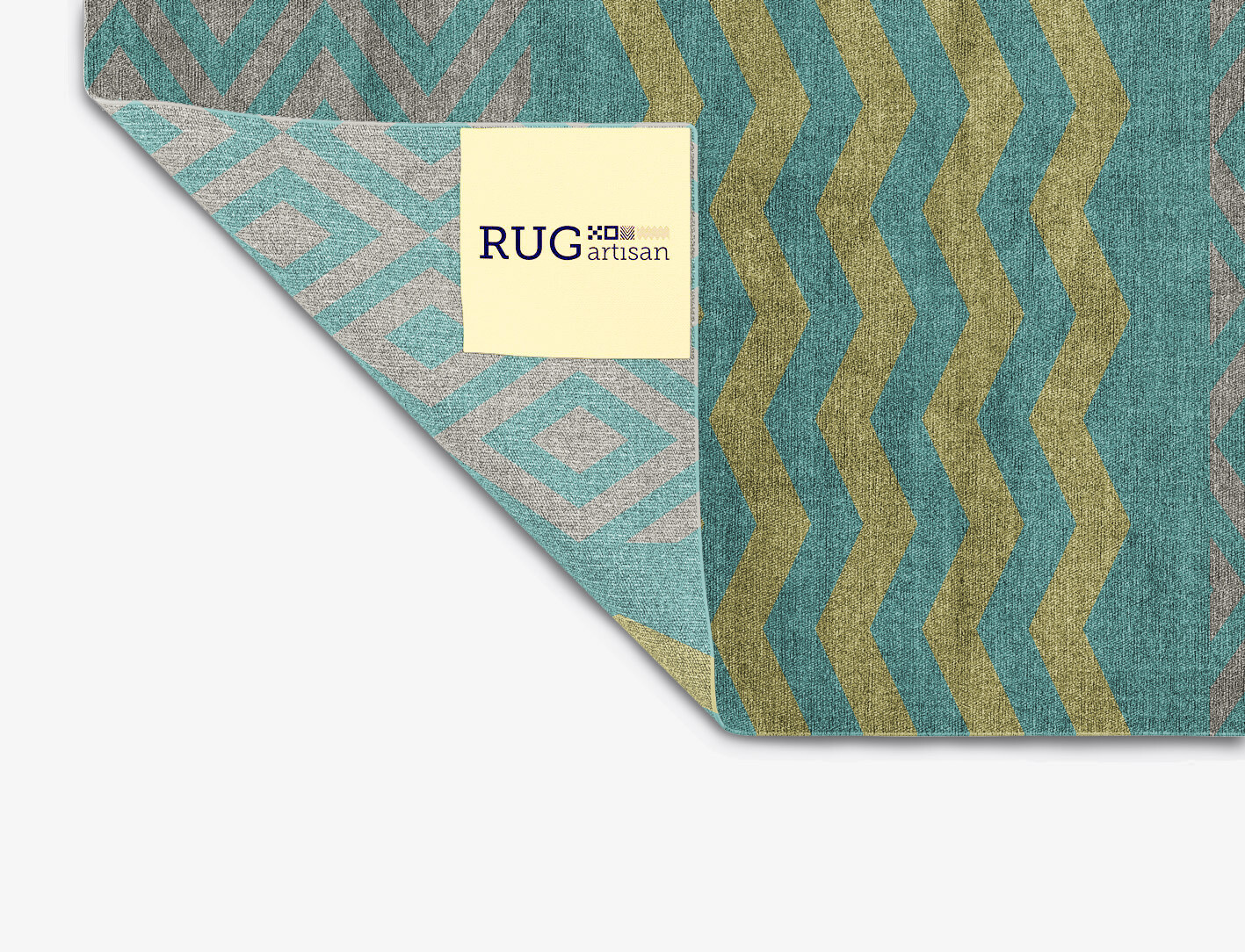 Writh Geometric Square Flatweave Bamboo Silk Custom Rug by Rug Artisan
