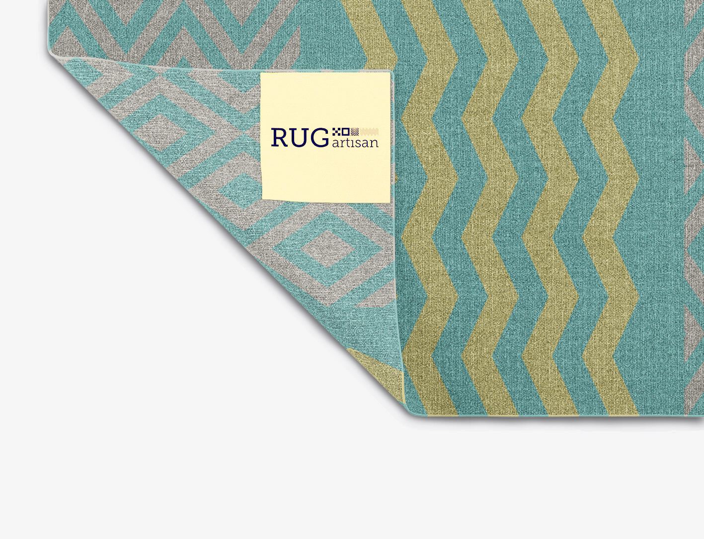 Writh Geometric Square Flatweave New Zealand Wool Custom Rug by Rug Artisan