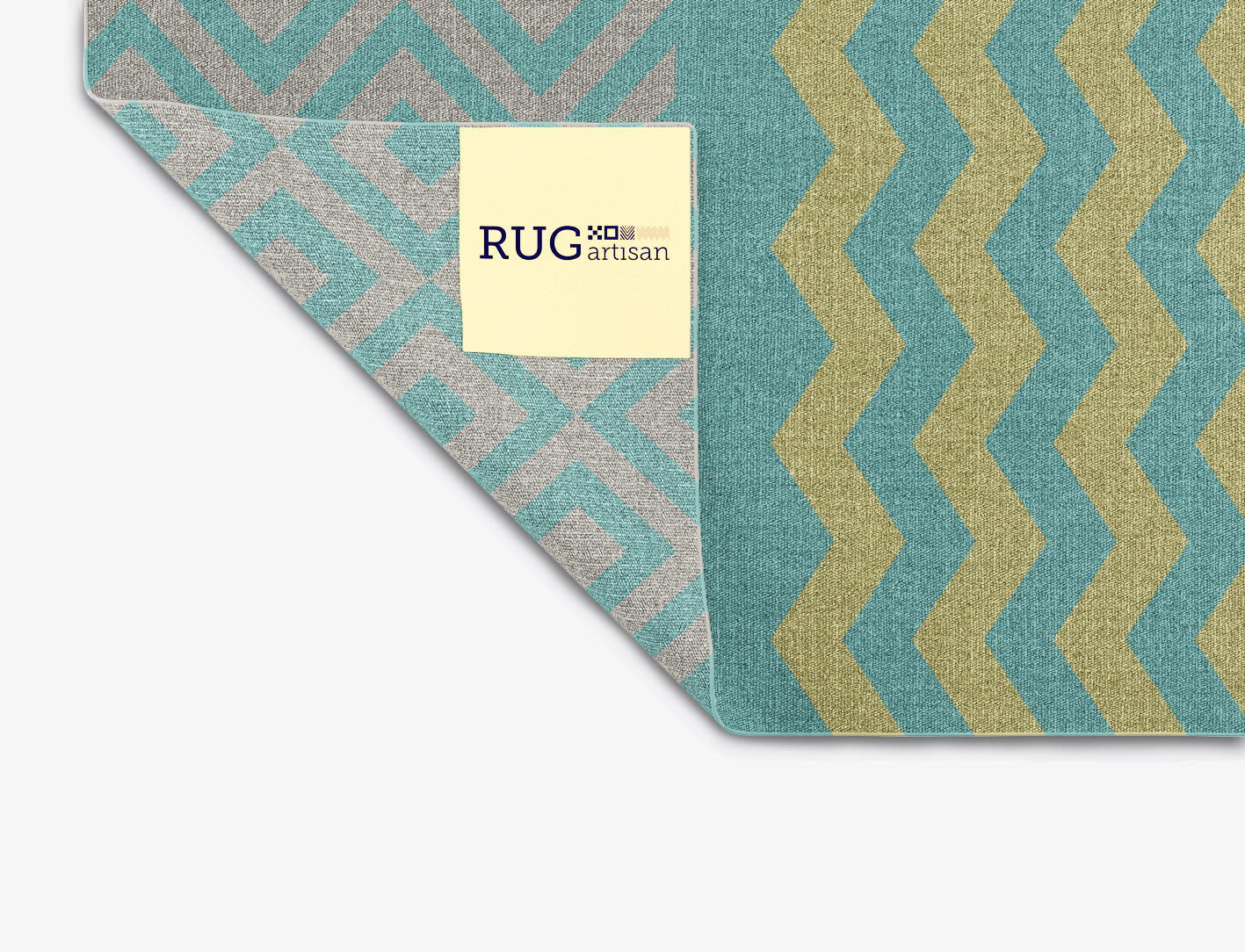 Writh Geometric Rectangle Outdoor Recycled Yarn Custom Rug by Rug Artisan