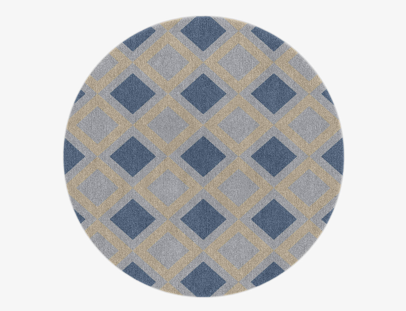 Xanadu Cerulean Round Hand Knotted Tibetan Wool Custom Rug by Rug Artisan