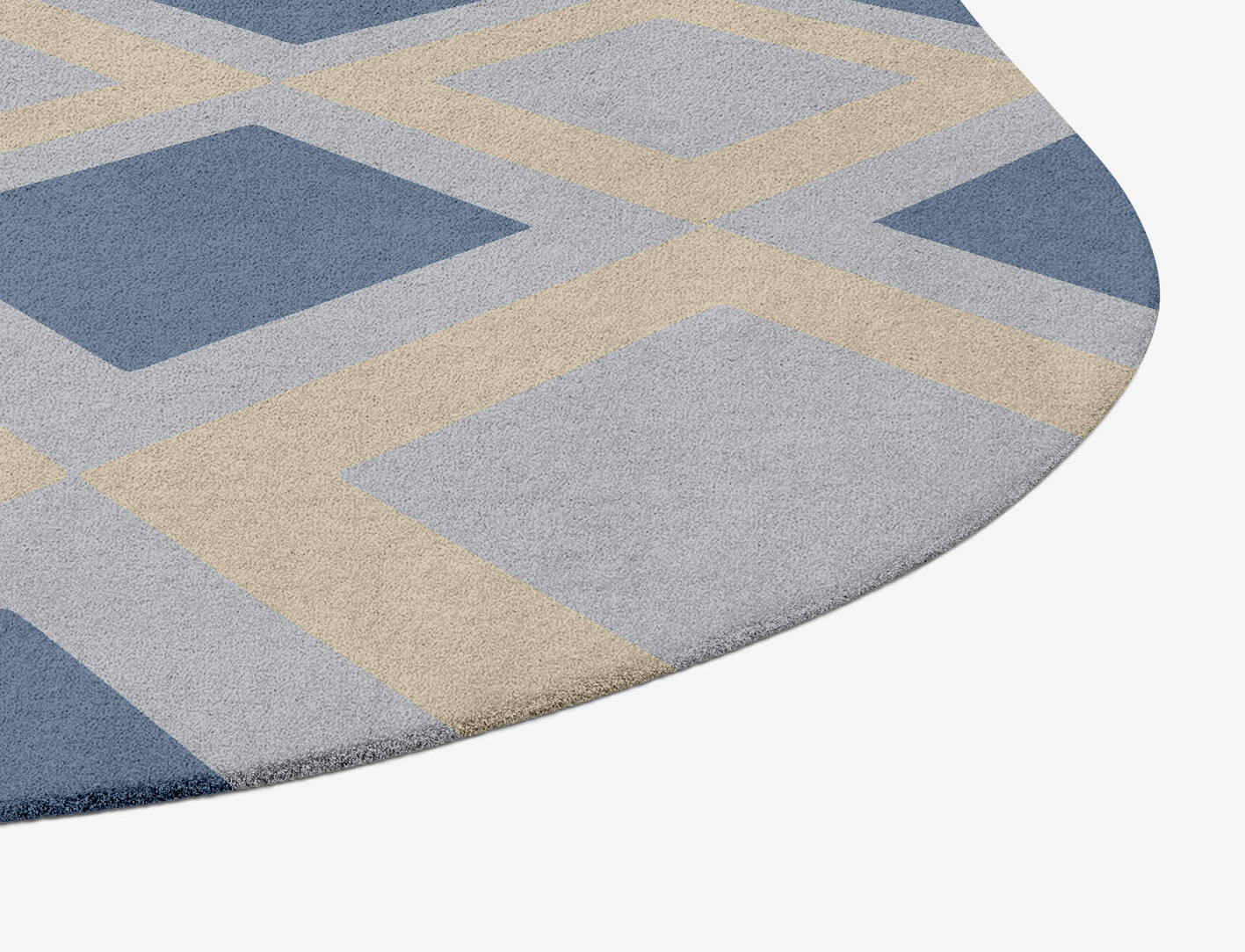 Xanadu Cerulean Oblong Hand Tufted Pure Wool Custom Rug by Rug Artisan