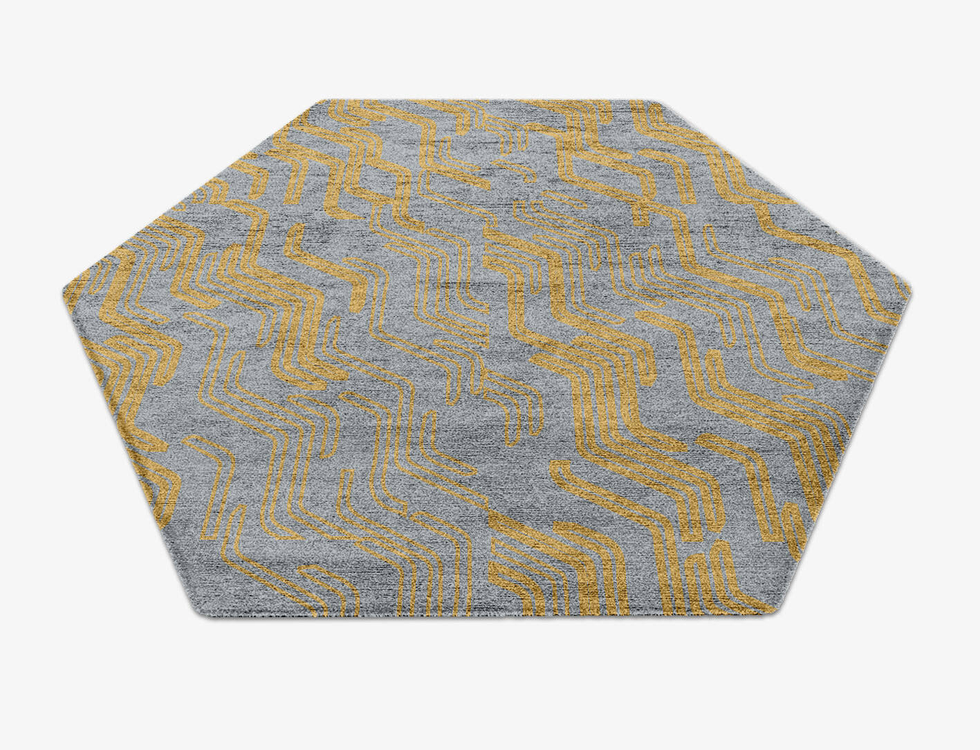 Xanthe  Hexagon Hand Knotted Bamboo Silk Custom Rug by Rug Artisan