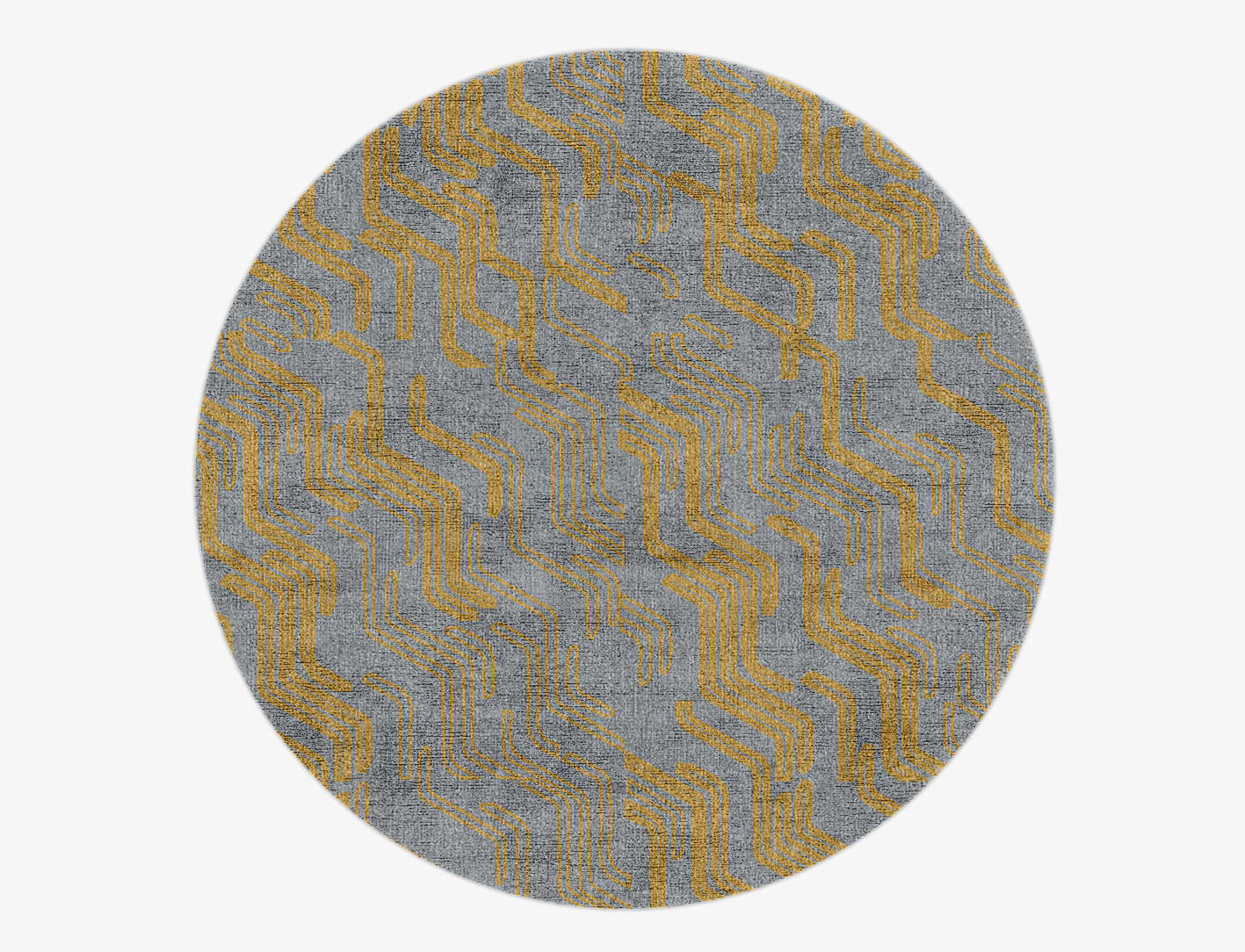 Xanthe  Round Hand Knotted Bamboo Silk Custom Rug by Rug Artisan