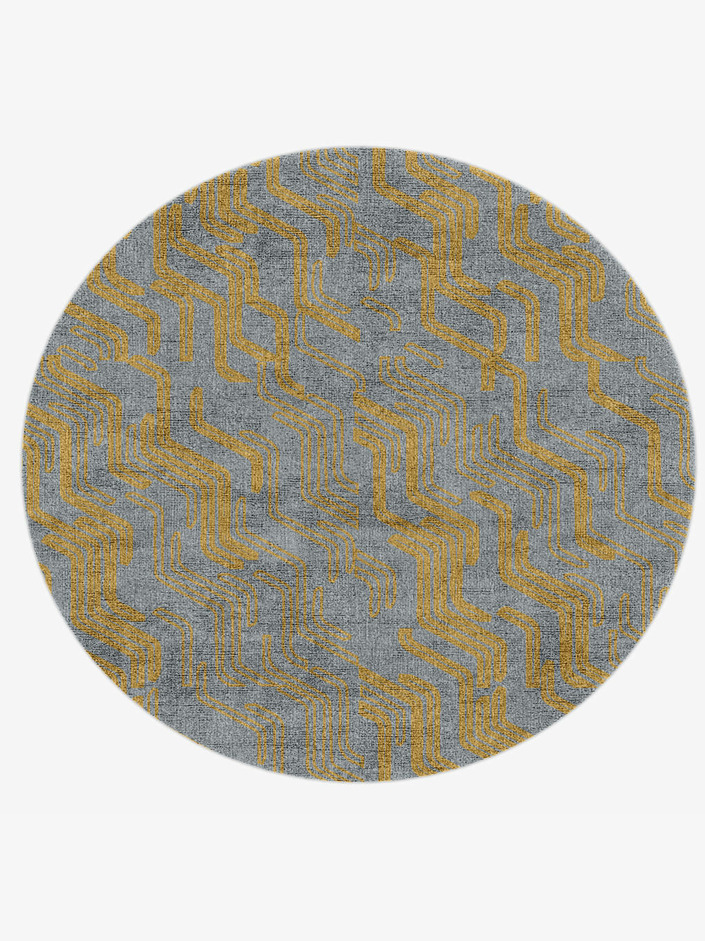Xanthe  Round Hand Knotted Bamboo Silk Custom Rug by Rug Artisan