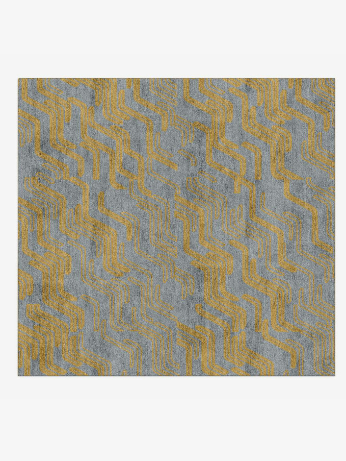 Xanthe  Square Hand Knotted Bamboo Silk Custom Rug by Rug Artisan