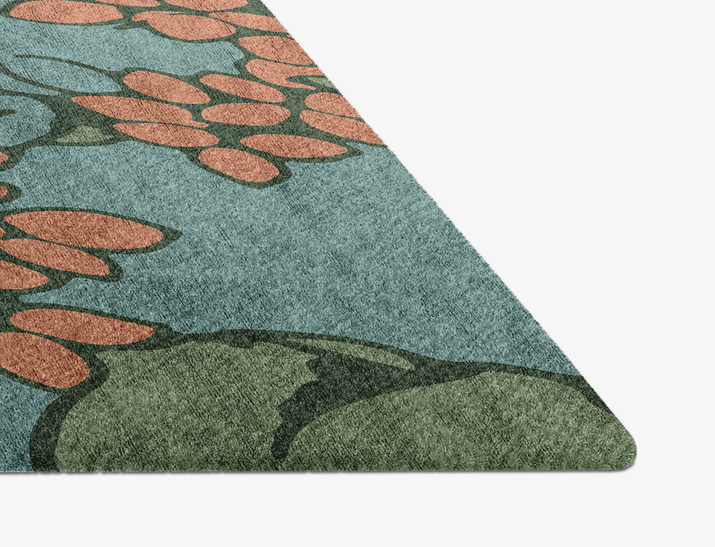 Yarrow Field of Flowers Diamond Hand Knotted Bamboo Silk Custom Rug by Rug Artisan