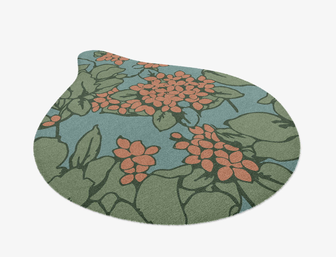 Yarrow Field of Flowers Drop Hand Knotted Tibetan Wool Custom Rug by Rug Artisan