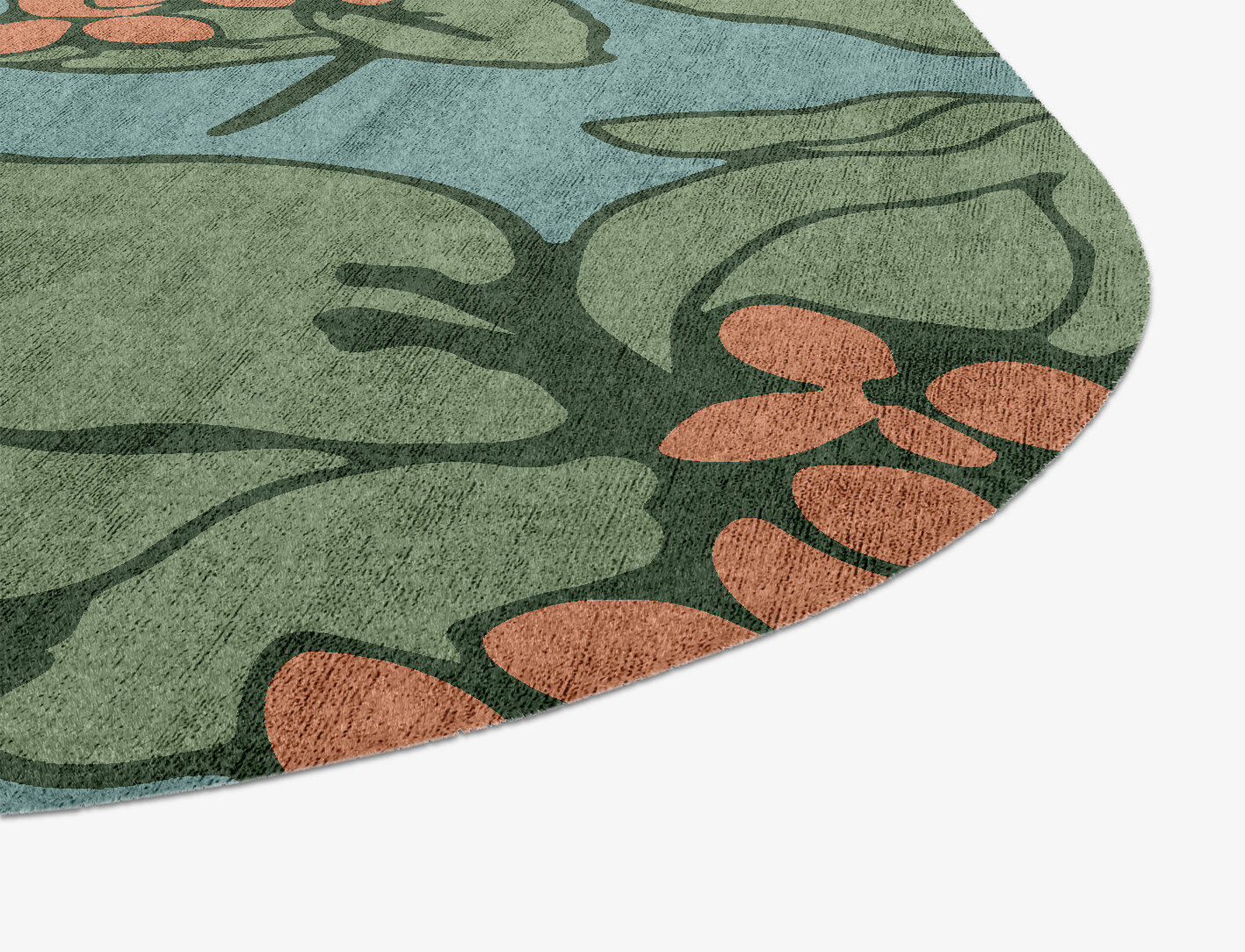 Yarrow Field of Flowers Oblong Hand Knotted Bamboo Silk Custom Rug by Rug Artisan