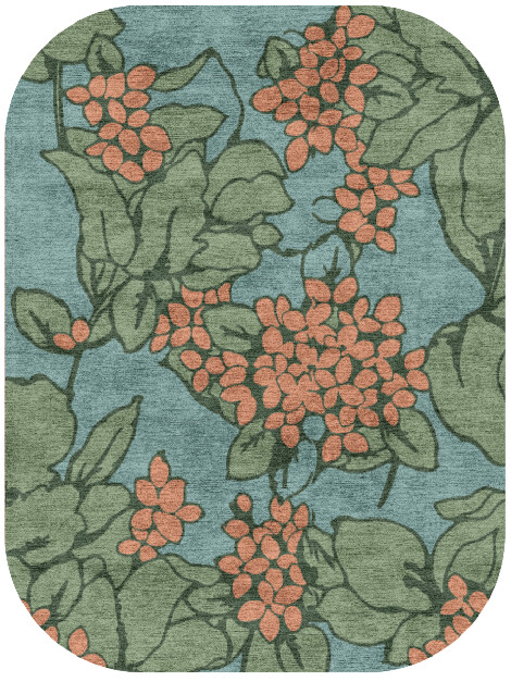 Yarrow Oblong Hand Knotted Bamboo Silk custom handmade rug