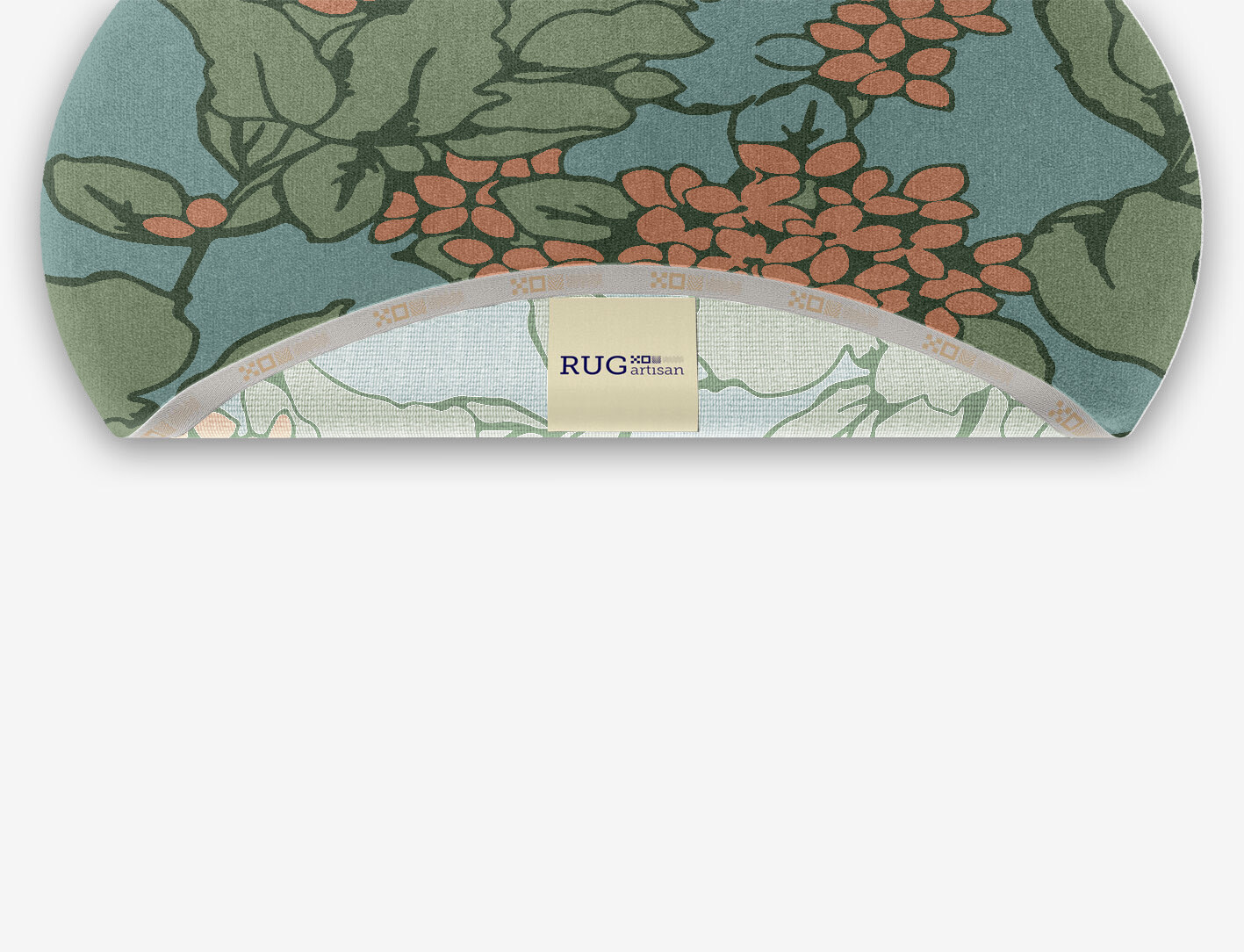 Yarrow Field of Flowers Oval Hand Knotted Tibetan Wool Custom Rug by Rug Artisan