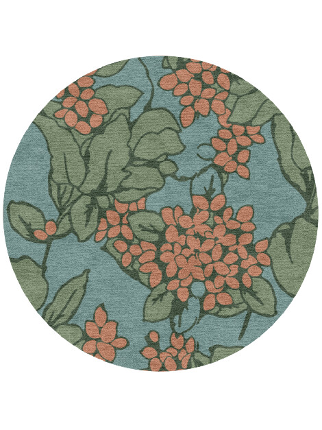 Yarrow Round Hand Knotted Tibetan Wool custom handmade rug
