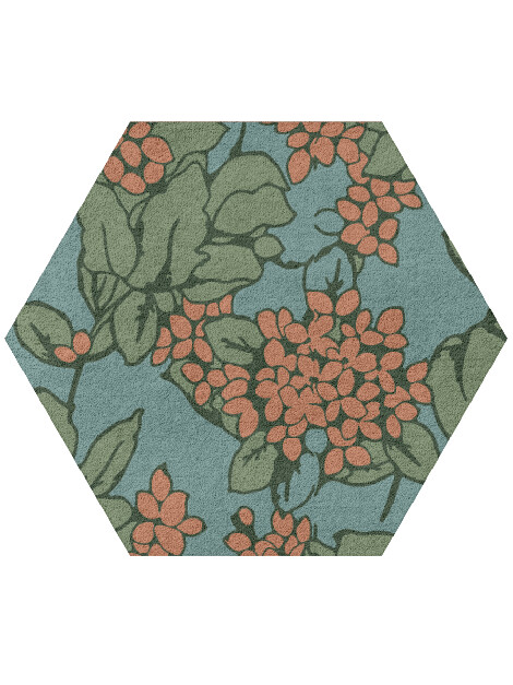 Yarrow Hexagon Hand Tufted Pure Wool custom handmade rug