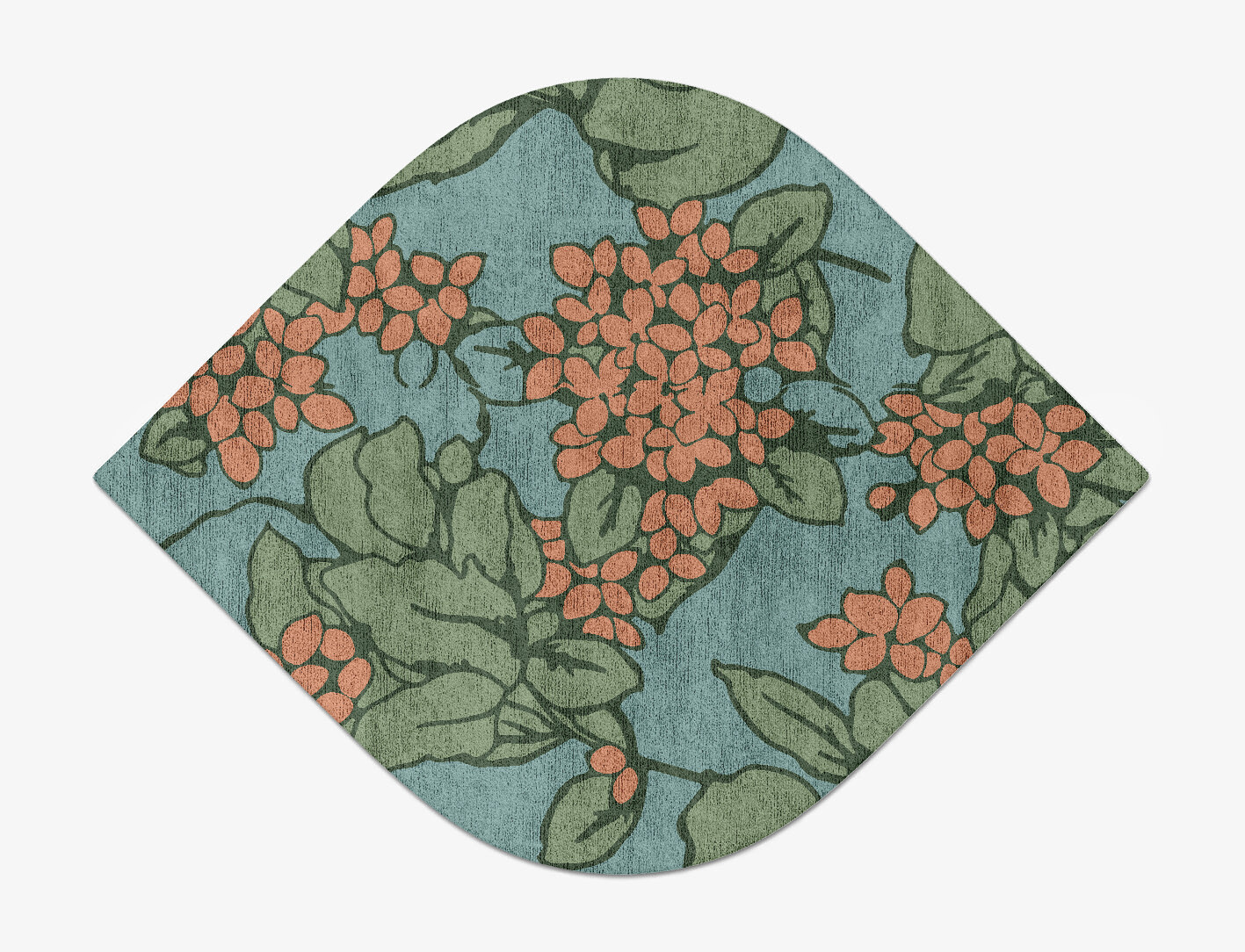 Yarrow Field of Flowers Ogee Hand Tufted Bamboo Silk Custom Rug by Rug Artisan