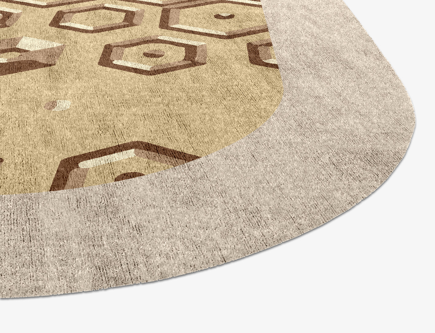 Yoso Origami Eight Hand Knotted Bamboo Silk Custom Rug by Rug Artisan