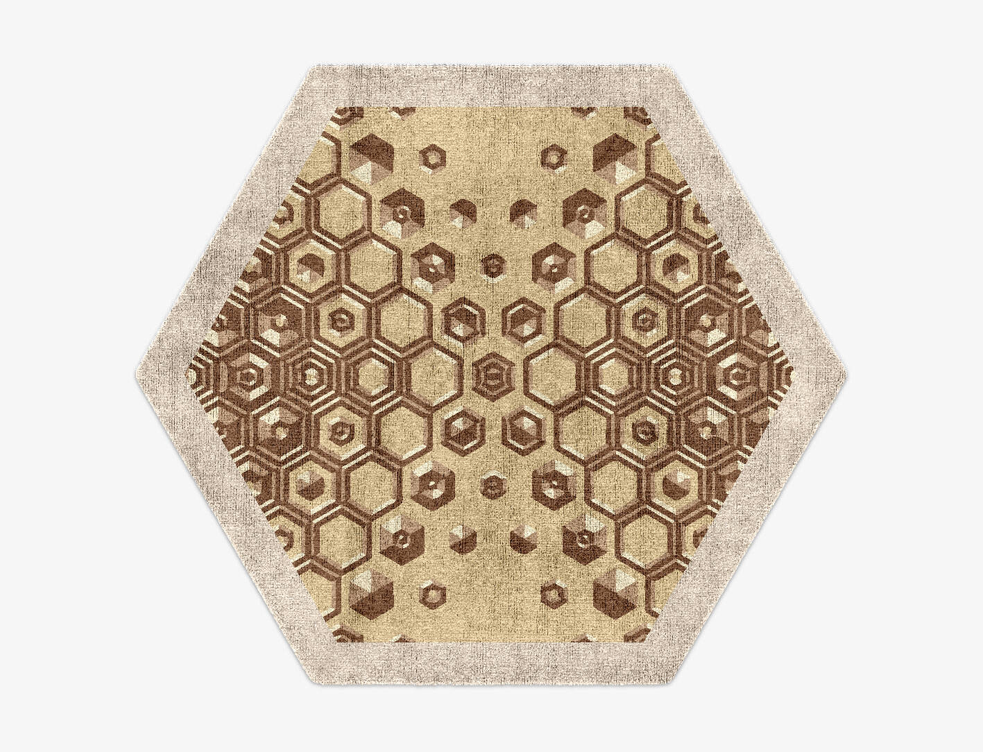 Yoso Origami Hexagon Hand Knotted Bamboo Silk Custom Rug by Rug Artisan