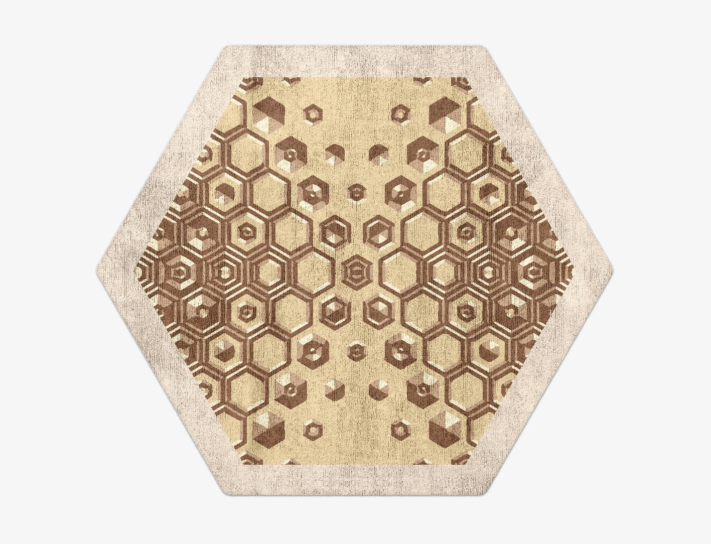 Yoso Origami Hexagon Hand Tufted Bamboo Silk Custom Rug by Rug Artisan