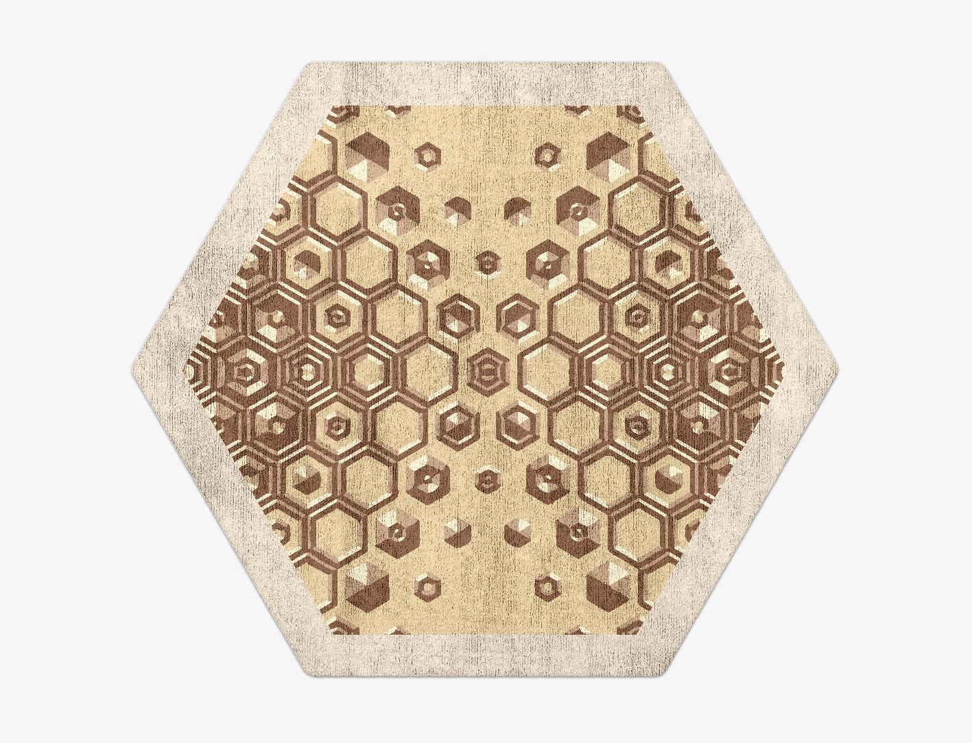 Yoso Origami Hexagon Hand Tufted Bamboo Silk Custom Rug by Rug Artisan