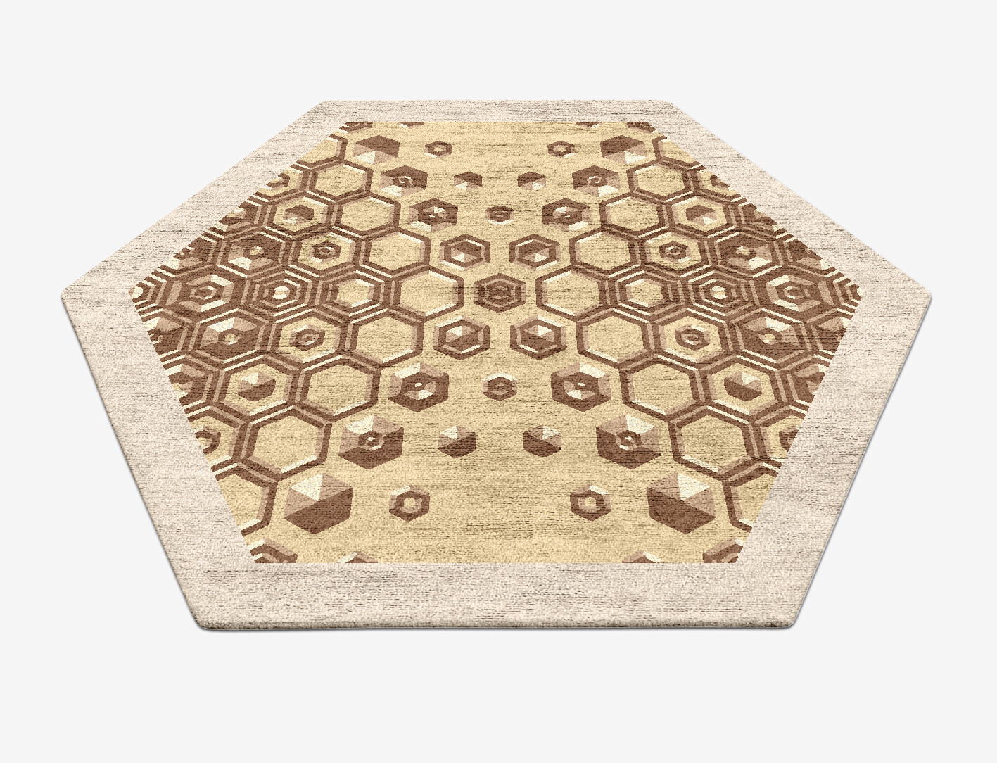 Yoso Origami Hexagon Hand Tufted Bamboo Silk Custom Rug by Rug Artisan