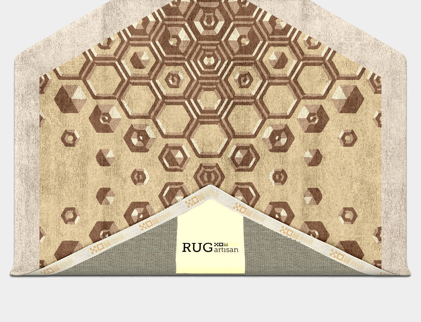 Yoso Origami Hexagon Hand Tufted Bamboo Silk Custom Rug by Rug Artisan