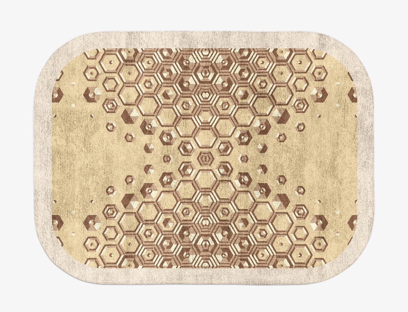 Yoso Origami Oblong Hand Tufted Bamboo Silk Custom Rug by Rug Artisan
