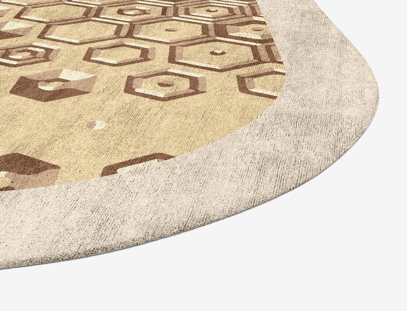 Yoso Origami Oblong Hand Tufted Bamboo Silk Custom Rug by Rug Artisan