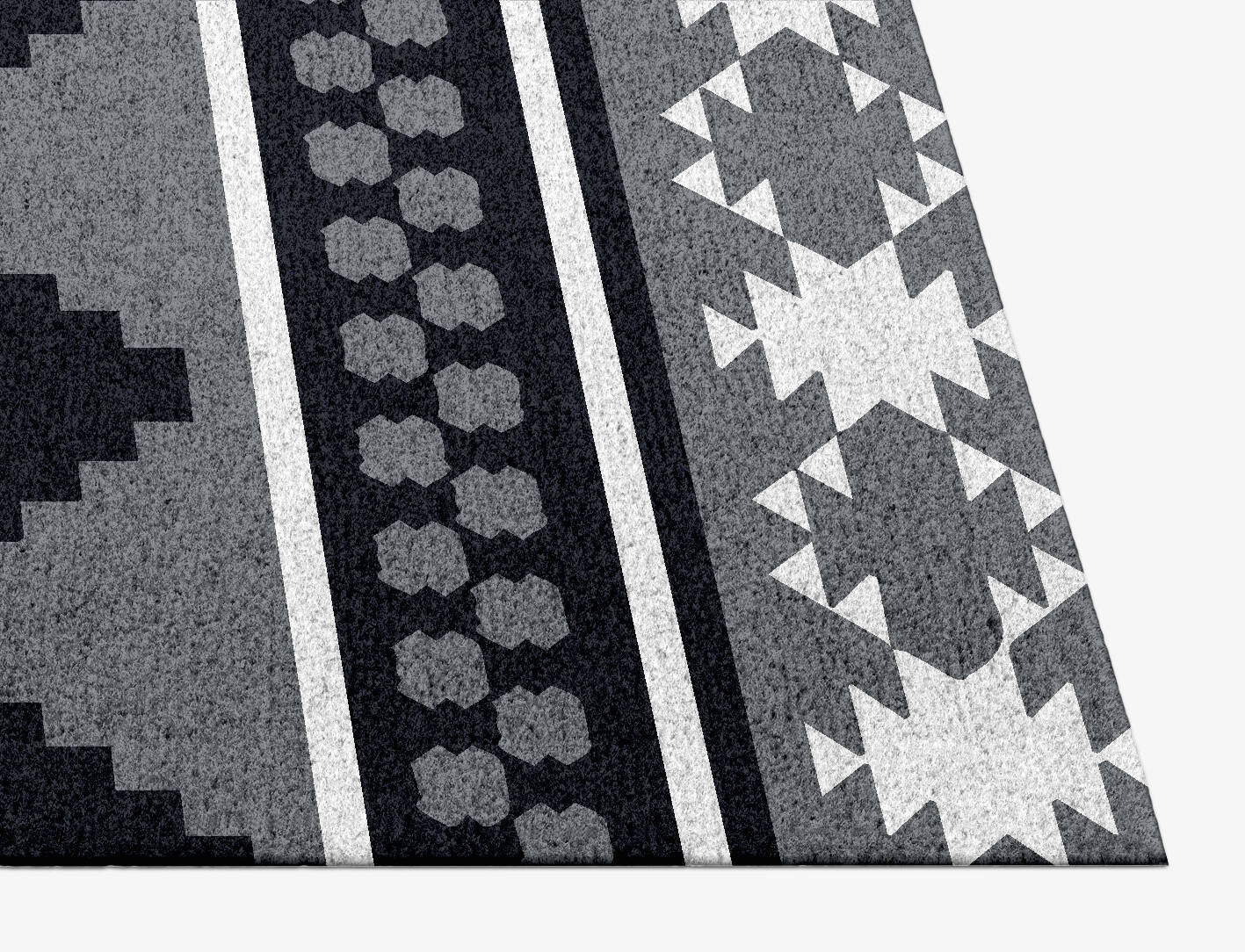 Yule Greys Monochrome Rectangle Hand Knotted Tibetan Wool Custom Rug by Rug Artisan