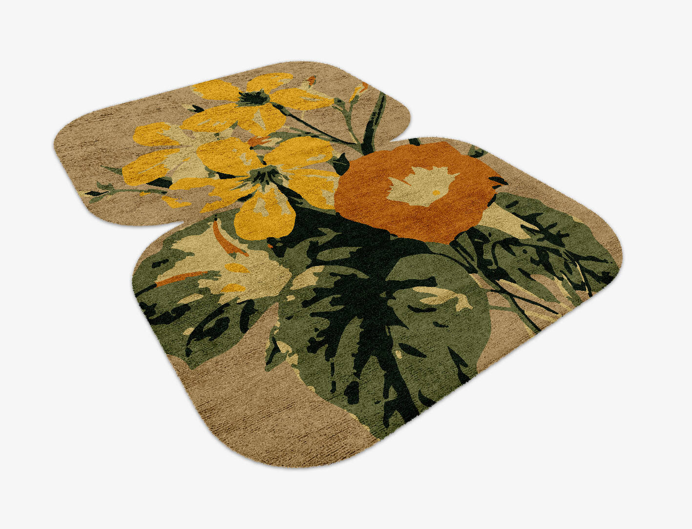 Zaara Floral Eight Hand Knotted Bamboo Silk Custom Rug by Rug Artisan