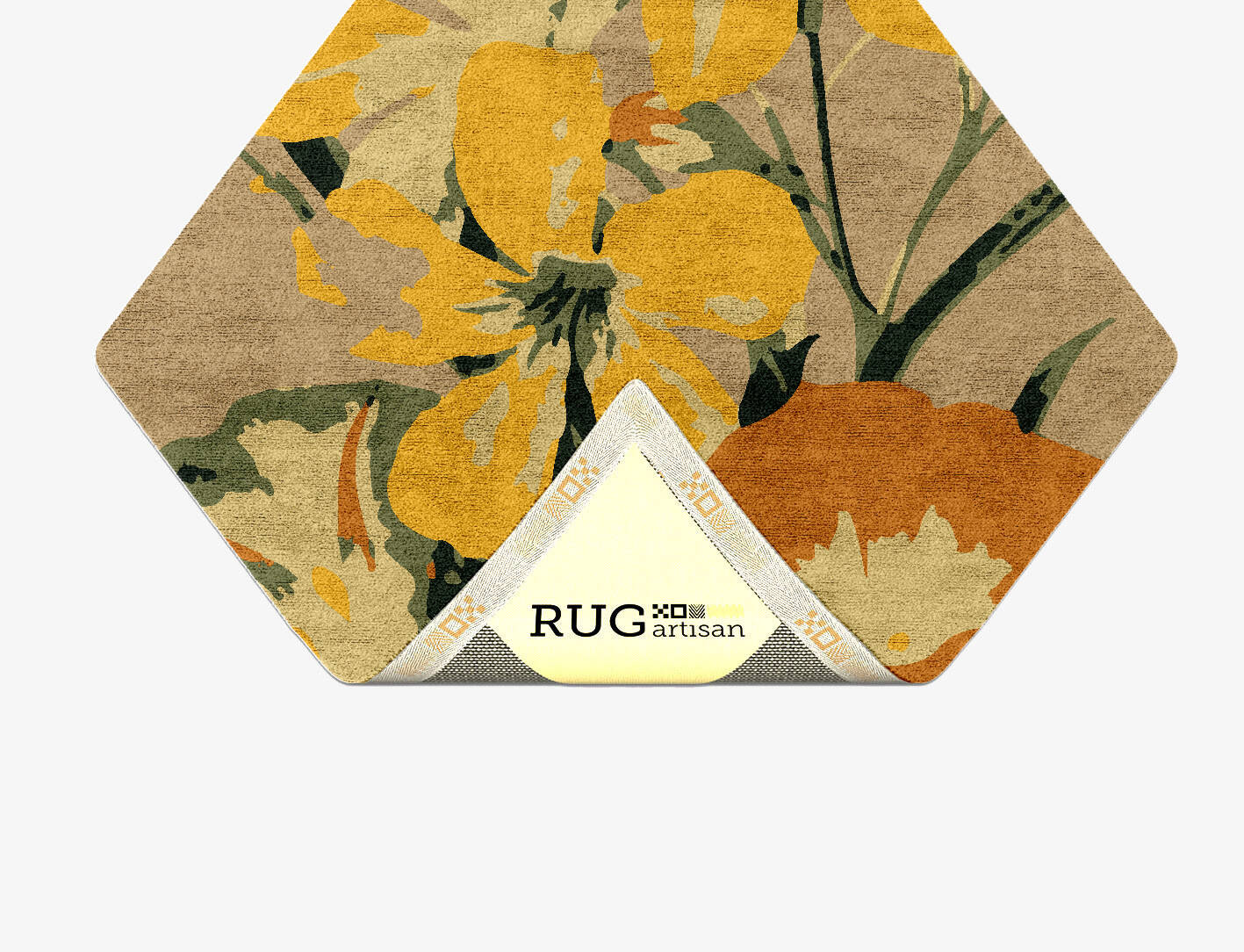 Zaara Floral Diamond Hand Tufted Bamboo Silk Custom Rug by Rug Artisan