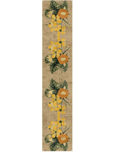 Zaara Floral Runner Hand Tufted Bamboo Silk Custom Rug by Rug Artisan