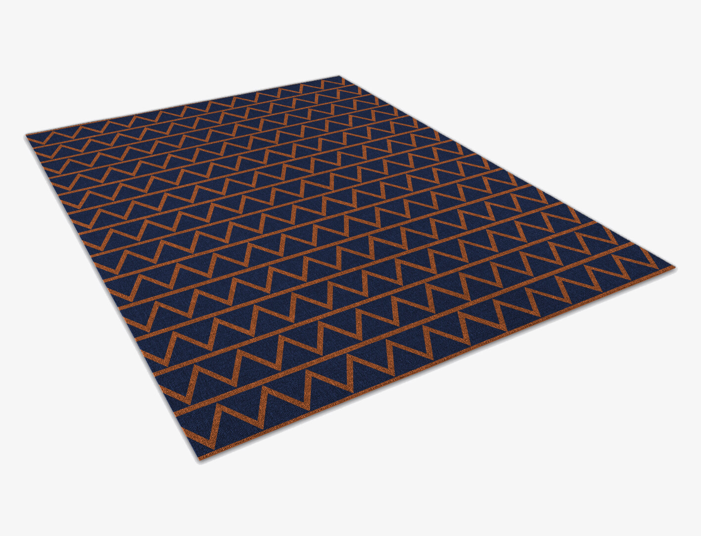 Zag Geometric Rectangle Flatweave New Zealand Wool Custom Rug by Rug Artisan