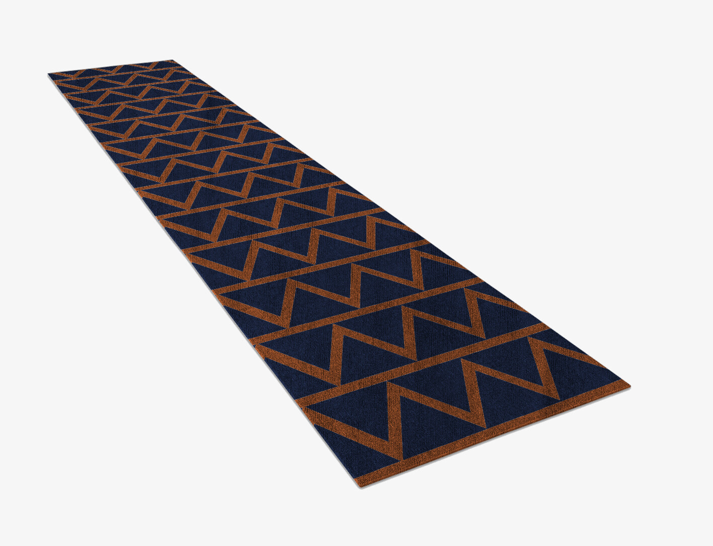 Zag Geometric Runner Flatweave Bamboo Silk Custom Rug by Rug Artisan