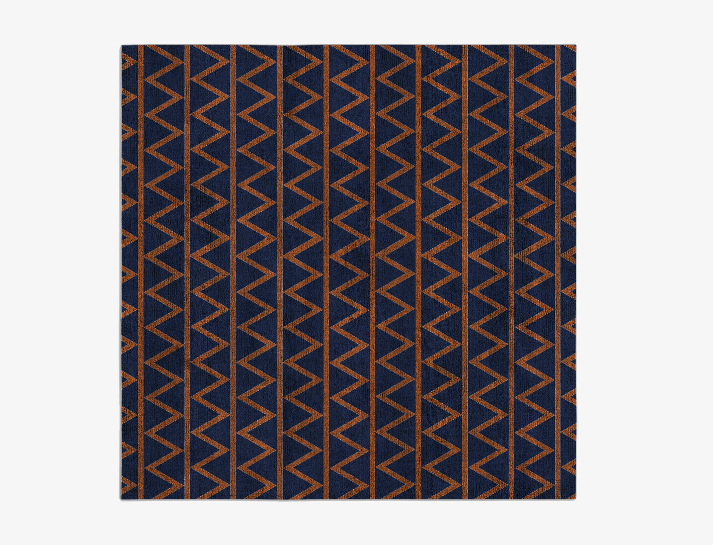 Zag Geometric Square Flatweave Bamboo Silk Custom Rug by Rug Artisan
