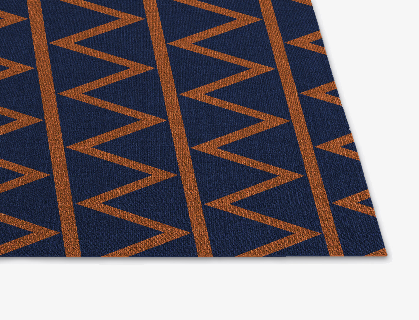 Zag Geometric Square Flatweave New Zealand Wool Custom Rug by Rug Artisan