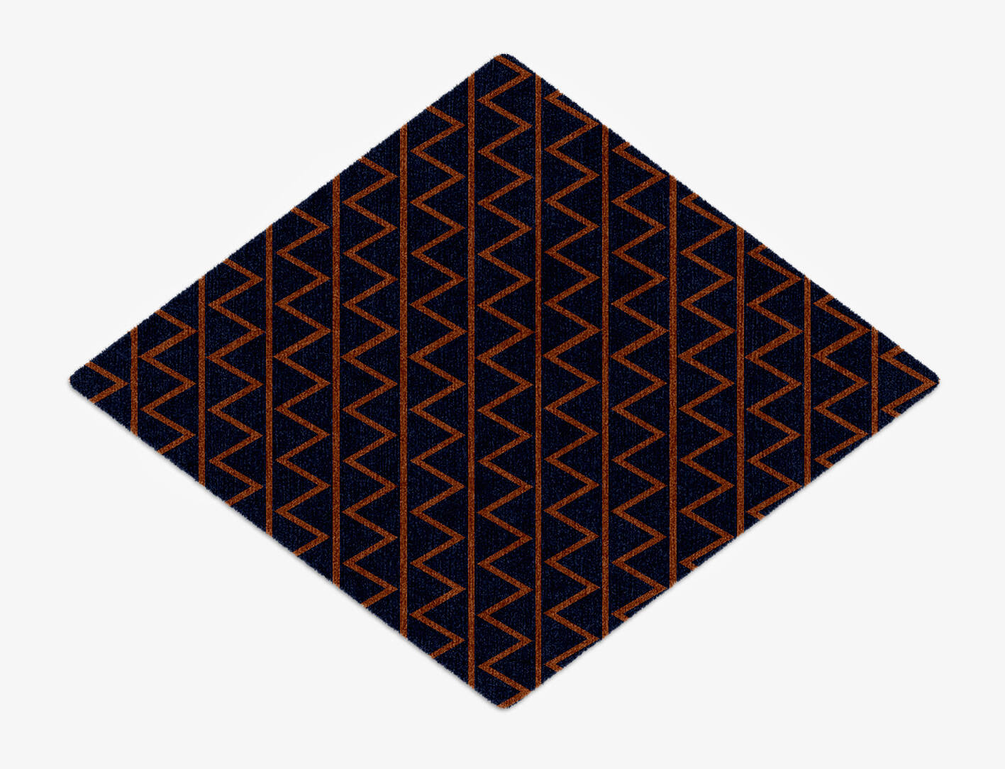 Zag Geometric Diamond Hand Knotted Tibetan Wool Custom Rug by Rug Artisan