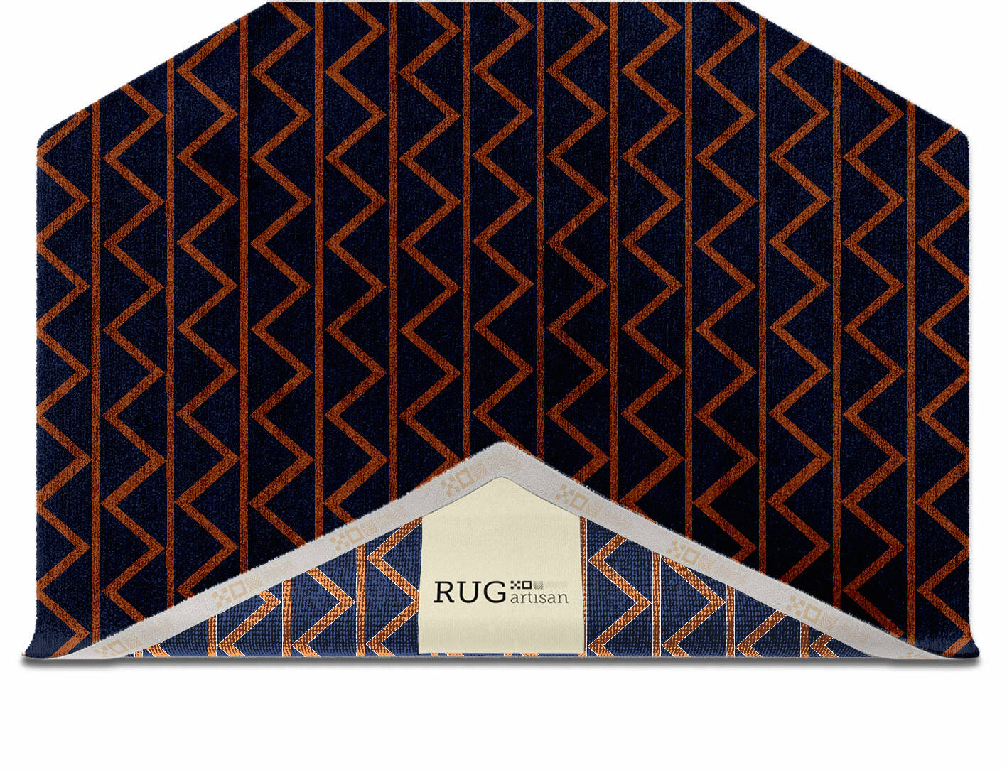 Zag Geometric Hexagon Hand Knotted Bamboo Silk Custom Rug by Rug Artisan