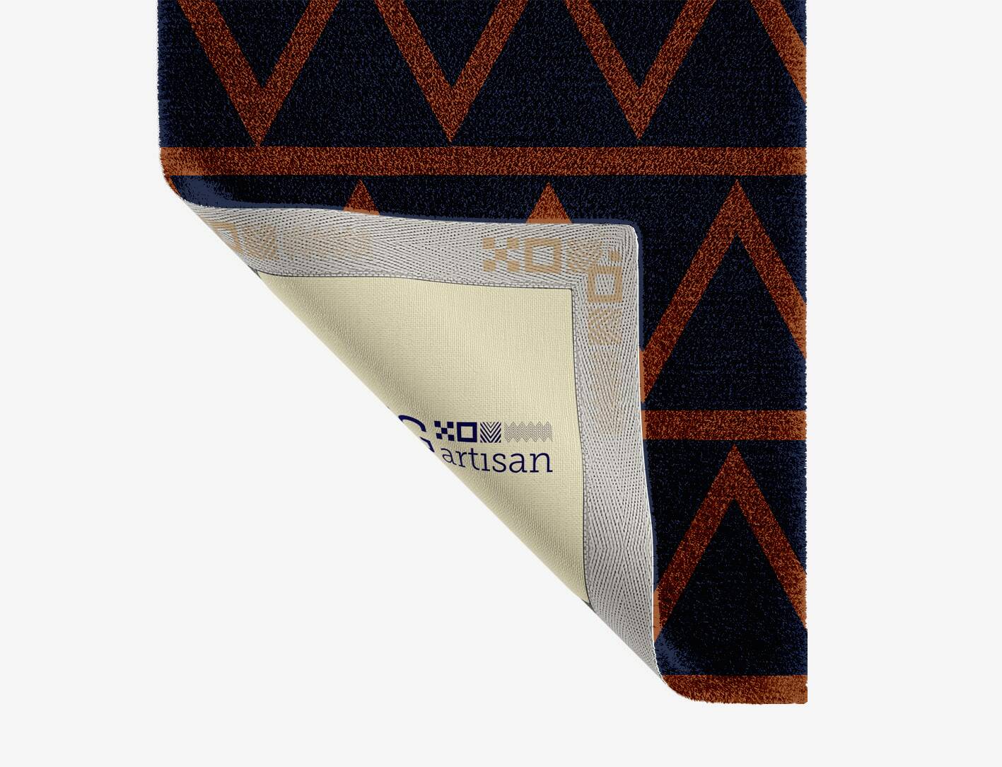 Zag Geometric Runner Hand Knotted Tibetan Wool Custom Rug by Rug Artisan