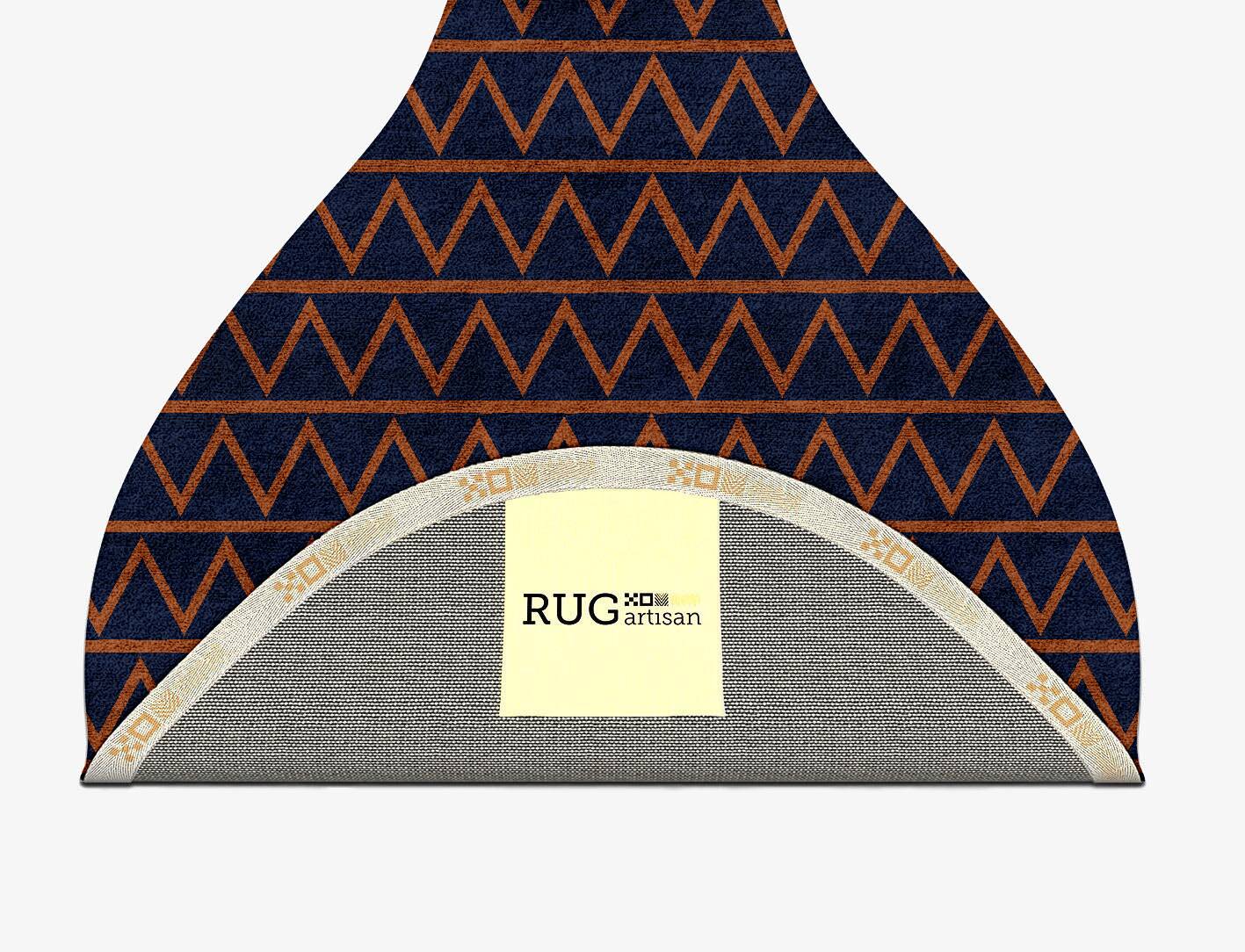 Zag Geometric Drop Hand Tufted Bamboo Silk Custom Rug by Rug Artisan