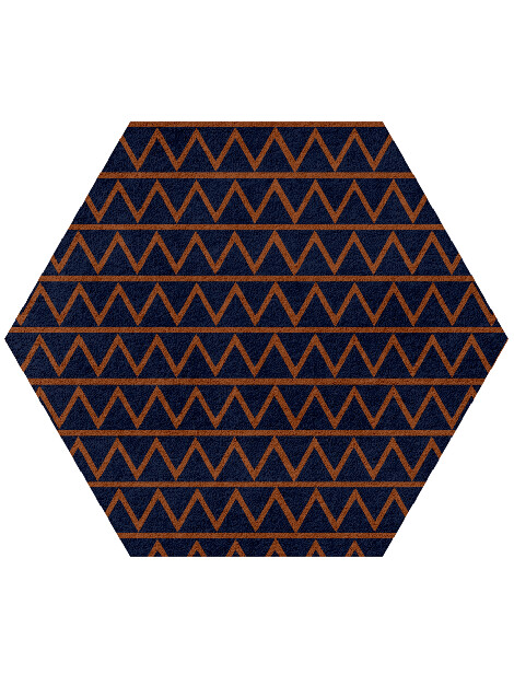 Zag Geometric Hexagon Hand Tufted Pure Wool Custom Rug by Rug Artisan
