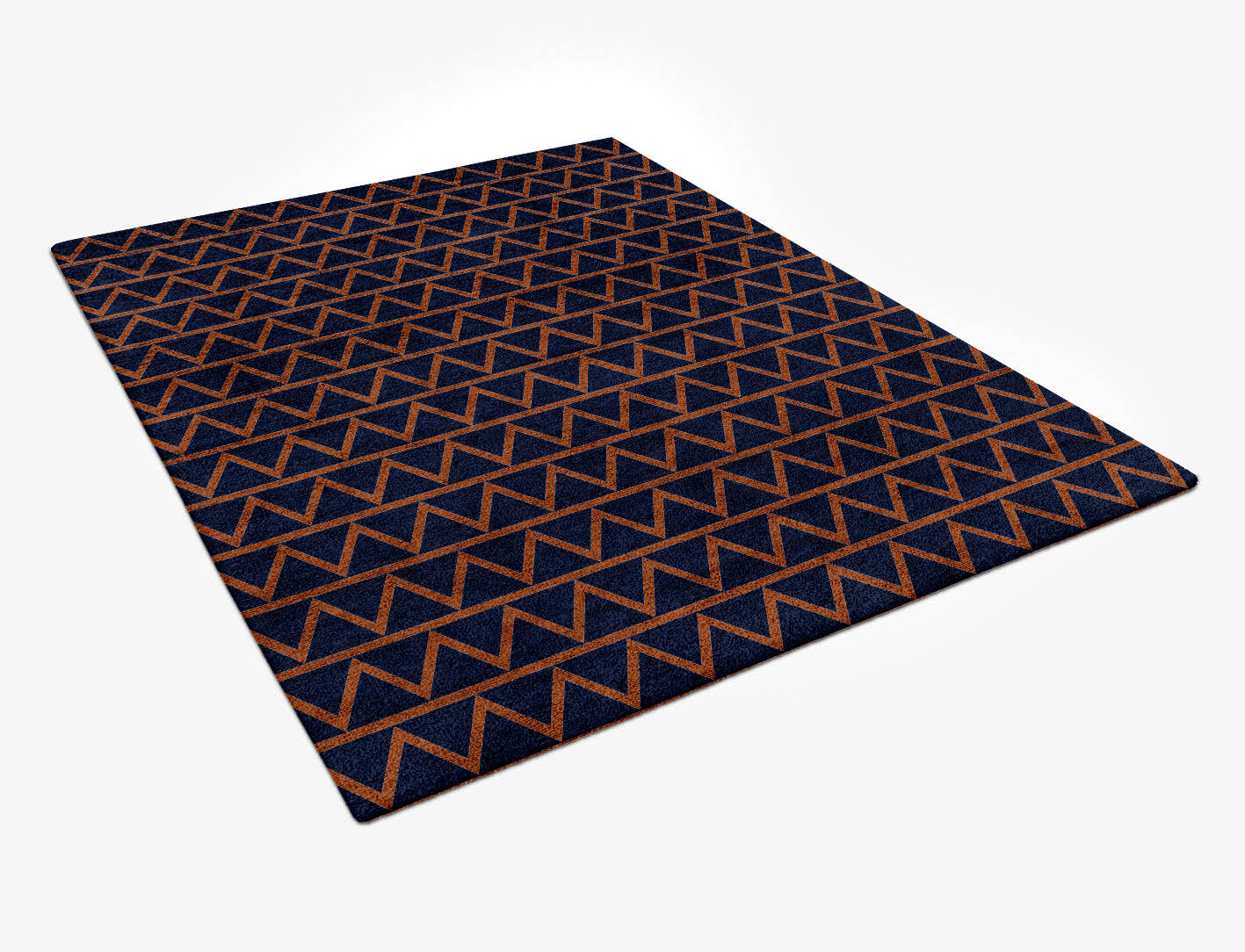 Zag Geometric Rectangle Hand Tufted Bamboo Silk Custom Rug by Rug Artisan