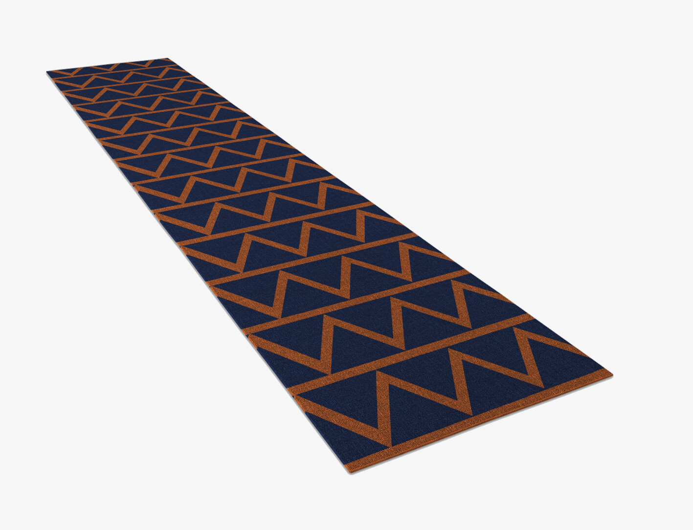 Zag Geometric Runner Outdoor Recycled Yarn Custom Rug by Rug Artisan