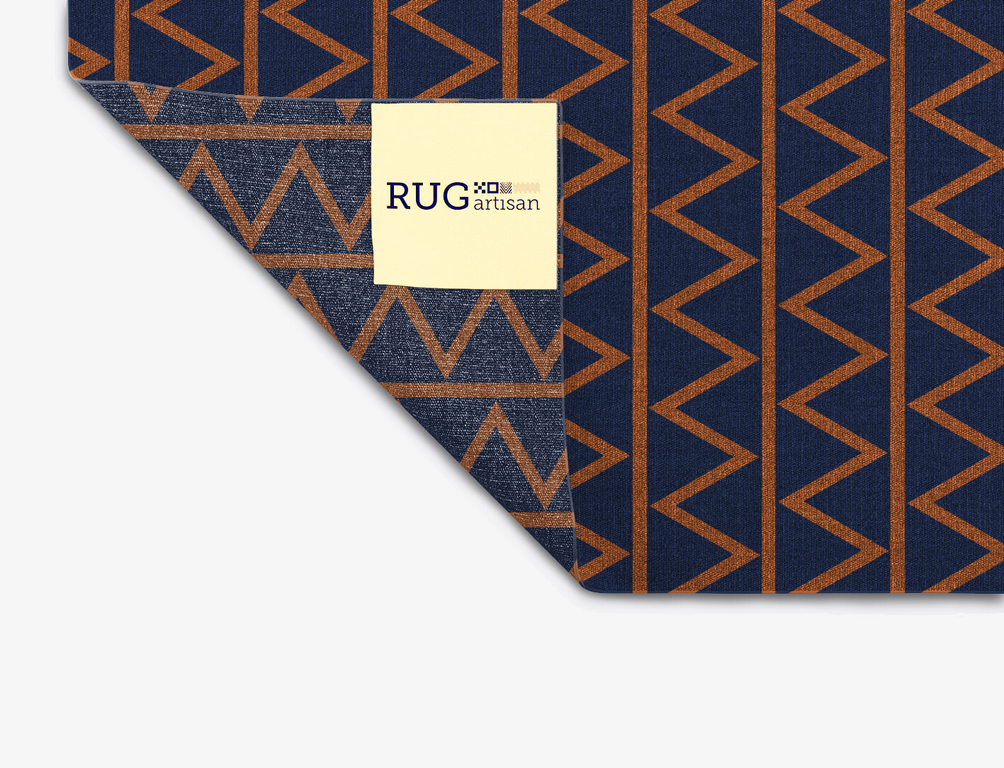 Zag Geometric Square Outdoor Recycled Yarn Custom Rug by Rug Artisan