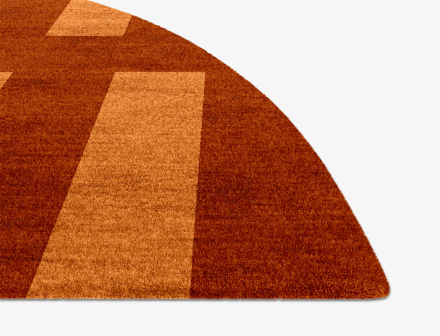 Zahn Geometric Halfmoon Hand Knotted Bamboo Silk Custom Rug by Rug Artisan