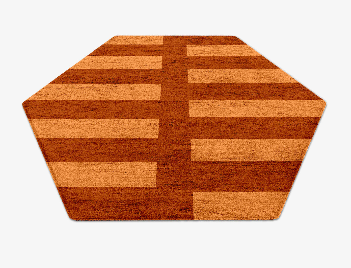 Zahn Geometric Hexagon Hand Knotted Bamboo Silk Custom Rug by Rug Artisan