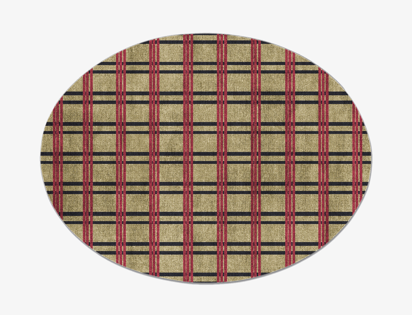 Zand Geometric Oval Flatweave Bamboo Silk Custom Rug by Rug Artisan