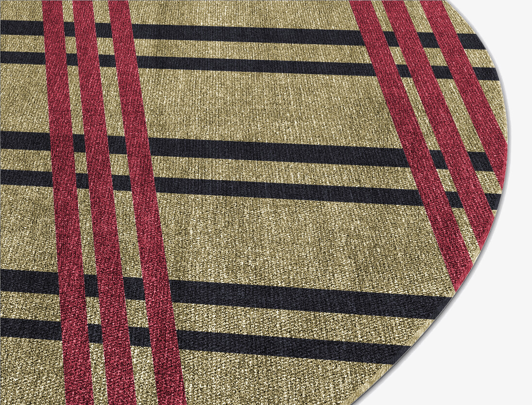 Zand Geometric Round Flatweave Bamboo Silk Custom Rug by Rug Artisan