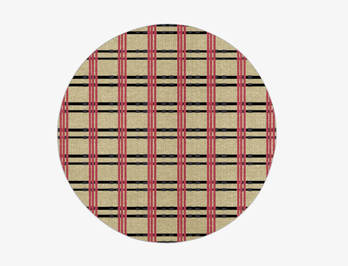 Zand Geometric Round Flatweave New Zealand Wool Custom Rug by Rug Artisan