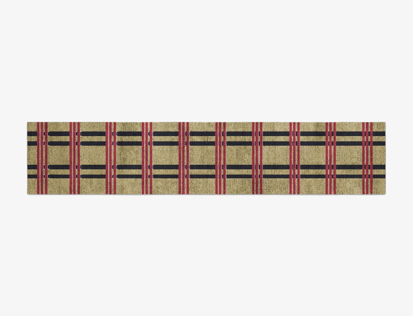 Zand Geometric Runner Flatweave Bamboo Silk Custom Rug by Rug Artisan