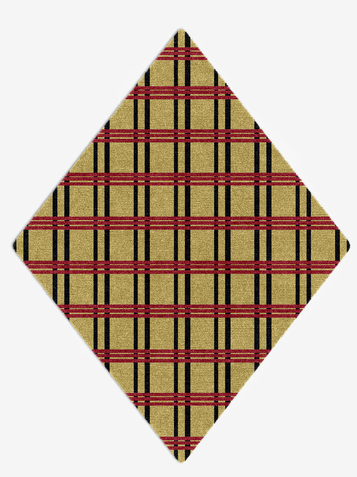 Zand Geometric Diamond Hand Knotted Tibetan Wool Custom Rug by Rug Artisan
