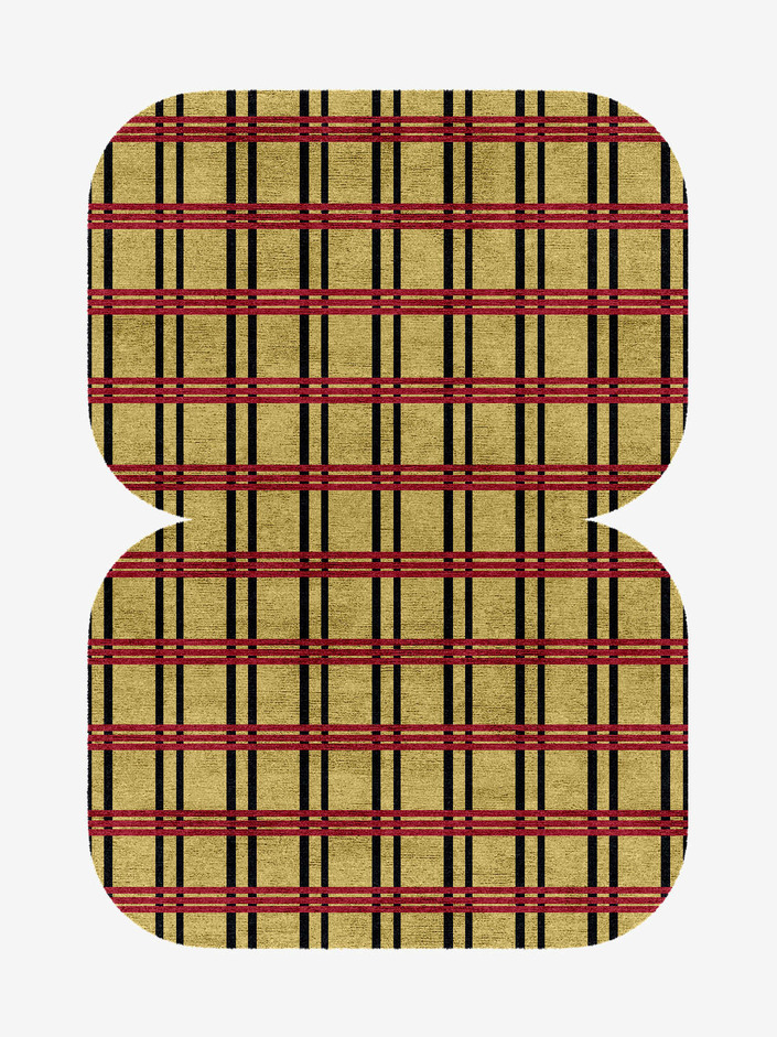 Zand Geometric Eight Hand Knotted Bamboo Silk Custom Rug by Rug Artisan
