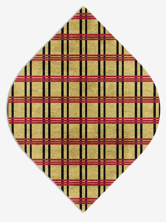 Zand Geometric Ogee Hand Knotted Bamboo Silk Custom Rug by Rug Artisan